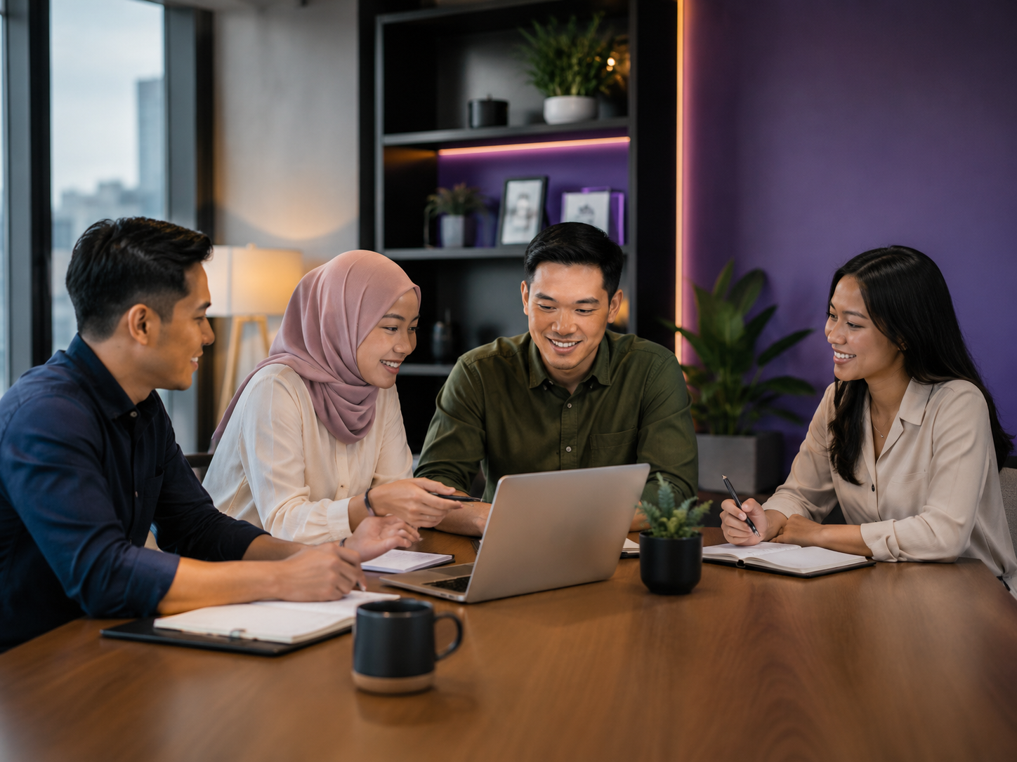 Business team planning customer support workflow